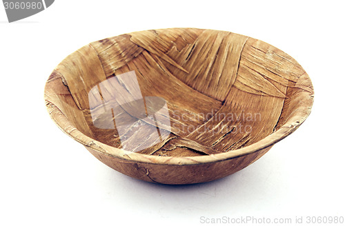 Image of Empty wooden bowl 