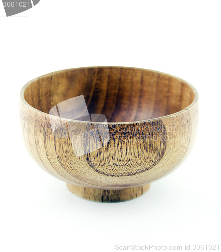 Image of Empty wooden bowl 