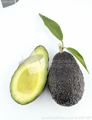 Image of Avocados with leaves