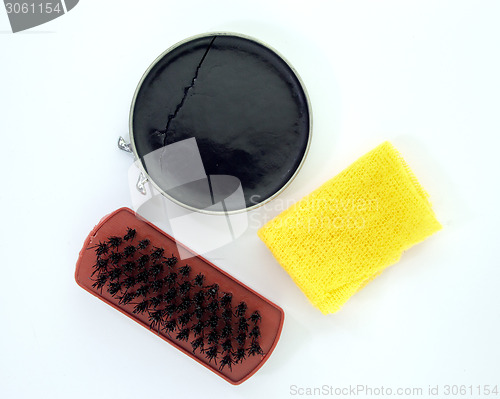 Image of Shoe polish and brush 