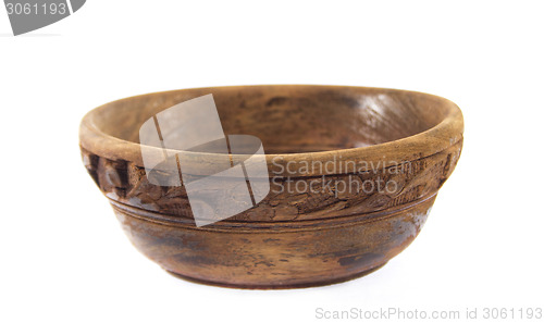 Image of Empty wooden bowl 