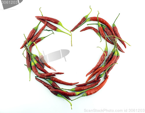 Image of heart of chili pepper 