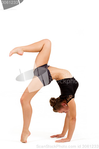 Image of Young professional gymnast woman