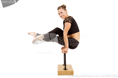 Image of Young professional gymnast woman