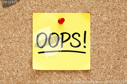 Image of Oops Sticky Note