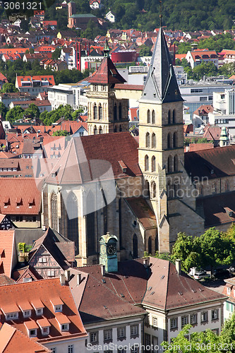 Image of Esslingen am Neckar views from Castle Burg near Stuttgart, Baden