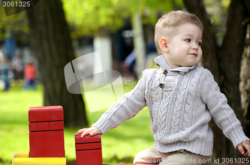 Image of 2 years old Baby boy on playground