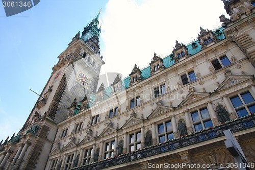 Image of Rathaus, famous town hall in Hamburg, Germany