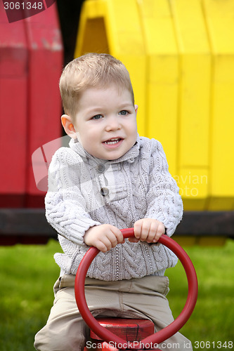 Image of 2 years old Baby boy on playground