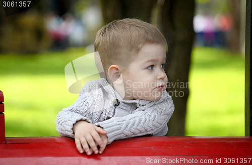 Image of 2 years old Baby boy on playground