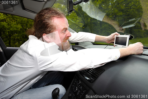 Image of Driver furious on GPS navigation a wrong way