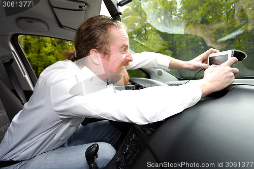 Image of Driver furious on GPS navigation a wrong way