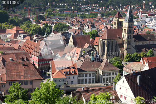 Image of Esslingen am Neckar views from Castle Burg near Stuttgart, Baden