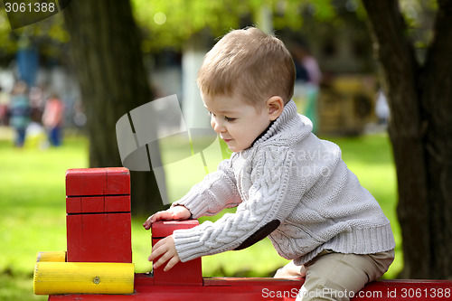 Image of 2 years old Baby boy on playground