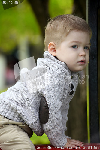 Image of 2 years old Baby boy on playground 