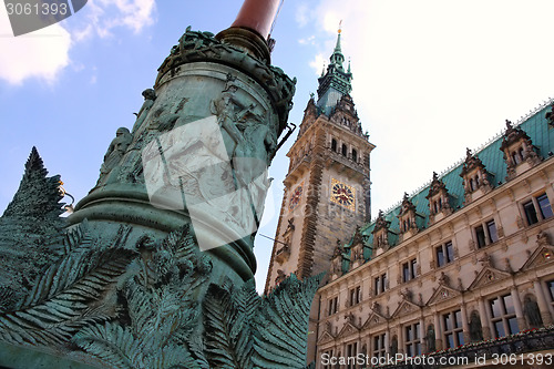 Image of Rathaus, famous town hall in Hamburg, Germany