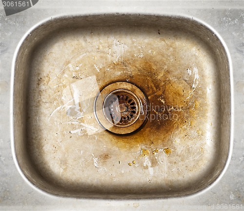 Image of grunge old dirty sink