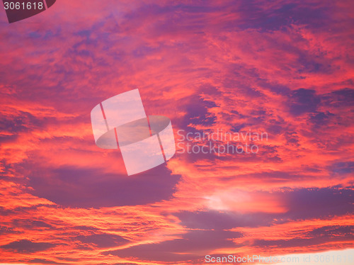 Image of Red sky at sundown