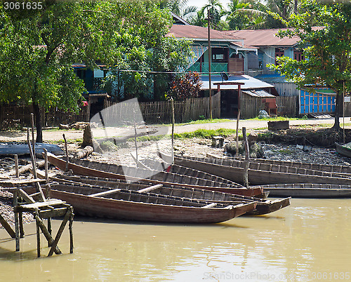 Image of Boats in Mrauk U, Myanmar