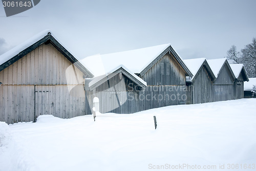 Image of snow and huts