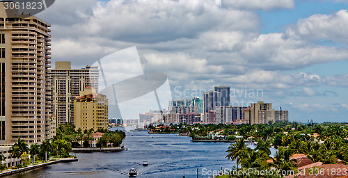 Image of The Intercoastal waterway in Miami, Florida.