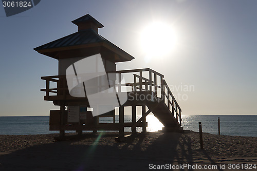Image of Lifeguard hut in Sunny Isles Beach, Florida