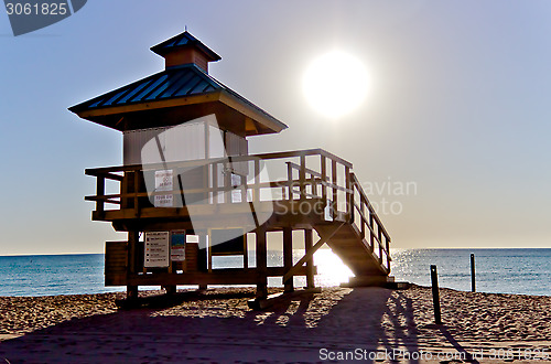 Image of Lifeguard hut in Sunny Isles Beach, Florida