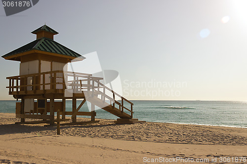 Image of Lifeguard hut in Sunny Isles Beach, Florida