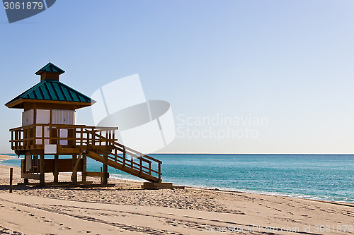 Image of Lifeguard hut in Sunny Isles Beach, Florida