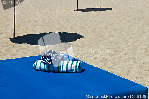 Image of Beach towels at a beach resort