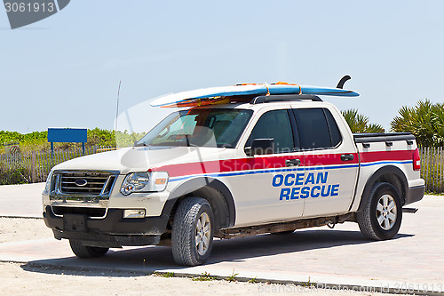 Image of Lifeguard ocean rescue vehicle