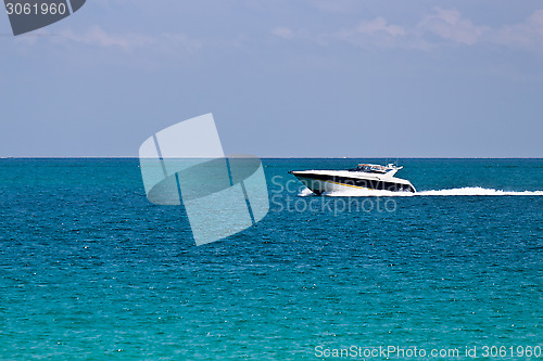 Image of Cruising the ocean with a luxury boat