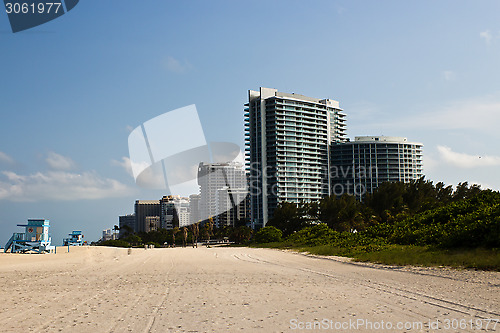 Image of Residential buildings on the beach in Miami, Florida