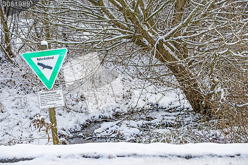 Image of winter in Germany in a nature reservation