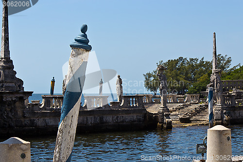 Image of Renaissance style luxury ship dock 