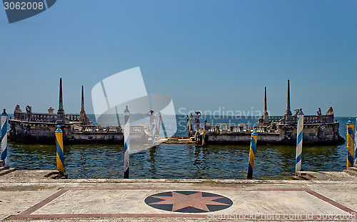 Image of Renaissance style luxury ship dock 