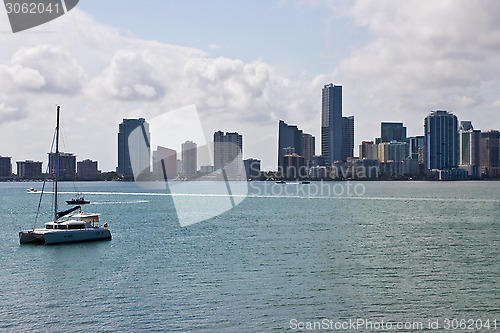 Image of Miami skyline on a sunny day