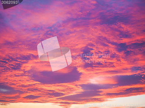 Image of Red sky at sundown