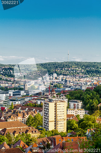 Image of Scenic rooftop view of Stuttgart, Germany