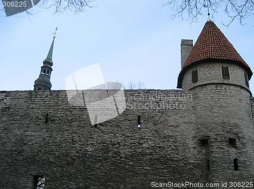 Image of Old city wall of Tallinn, Estonia