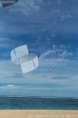 Image of Beautiful tropical beach with lush vegetation