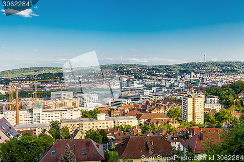 Image of Scenic rooftop view of Stuttgart, Germany