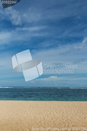 Image of Beautiful tropical beach with lush vegetation