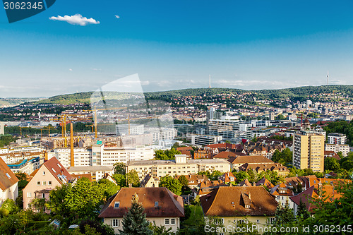 Image of Scenic rooftop view of Stuttgart, Germany