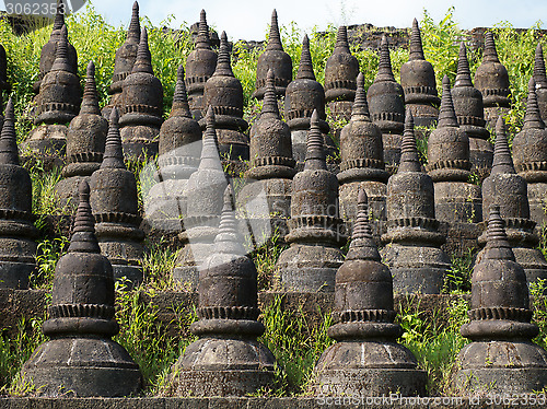 Image of Detail of the Koe-thaung Temple in Mrauk U, Myanmar