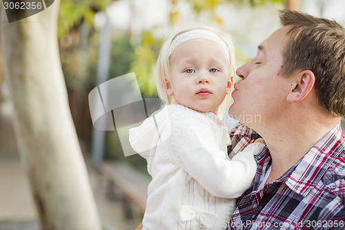 Image of Adorable Little Girl with Her Daddy Portrait