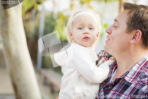 Image of Adorable Little Girl with Her Daddy Portrait