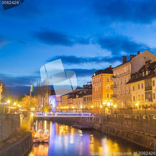 Image of Ljubljana in Christmas time. Slovenia, Europe. 