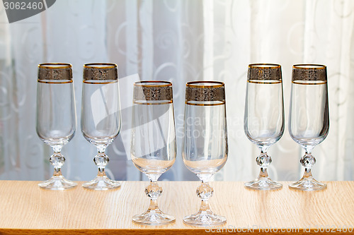 Image of Six beautiful glass of the glass.