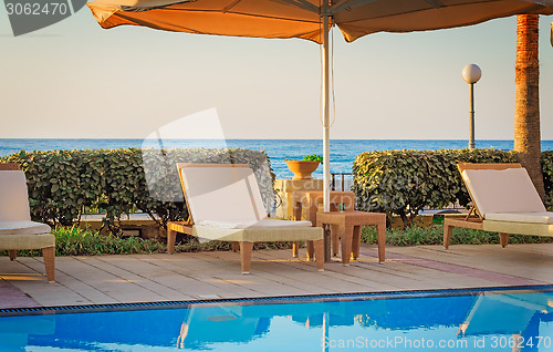 Image of Convenient small pool at the resort, on the sea coast